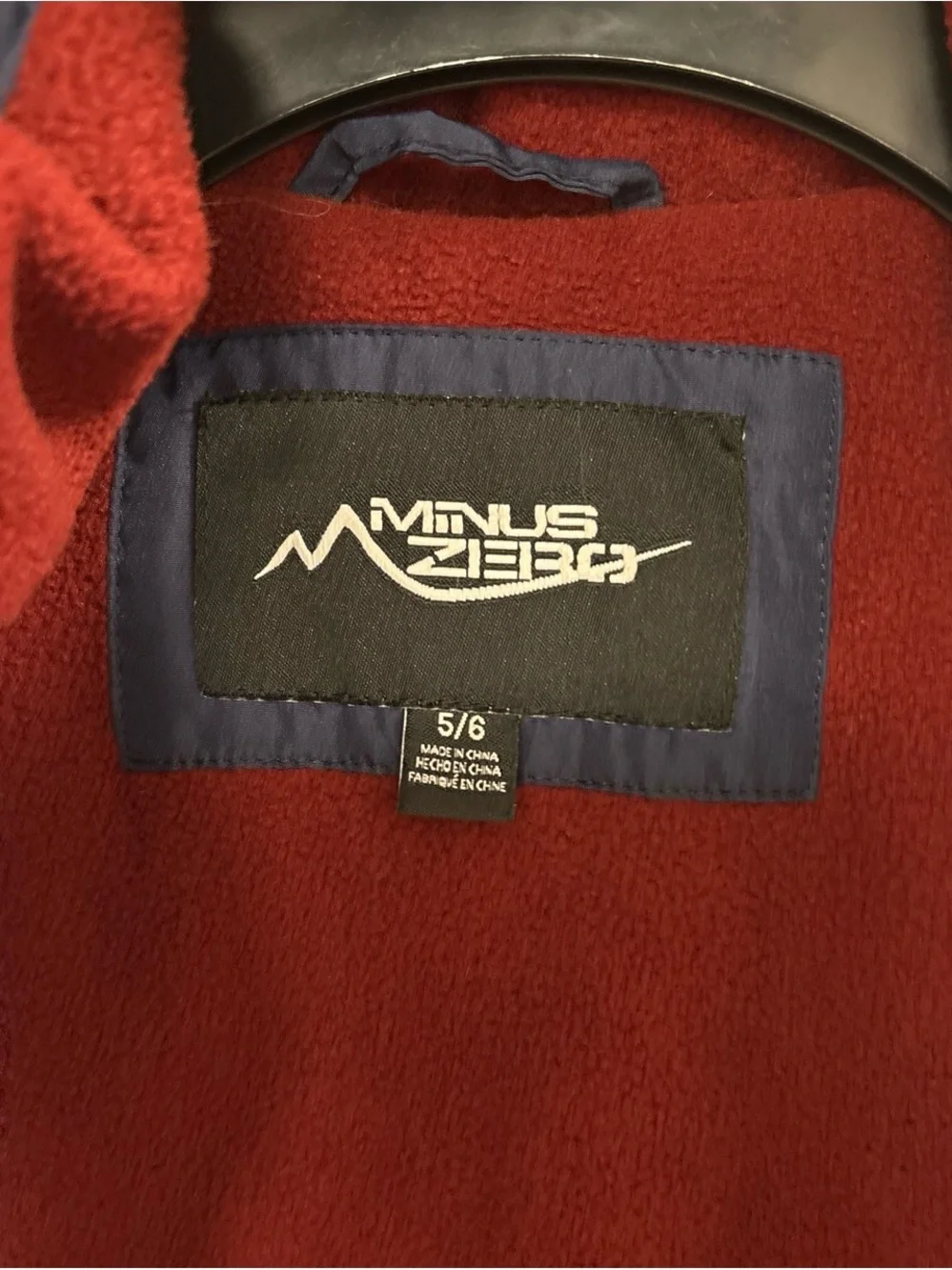 Children's Navy, White & Red Puffer Jacket with Hood